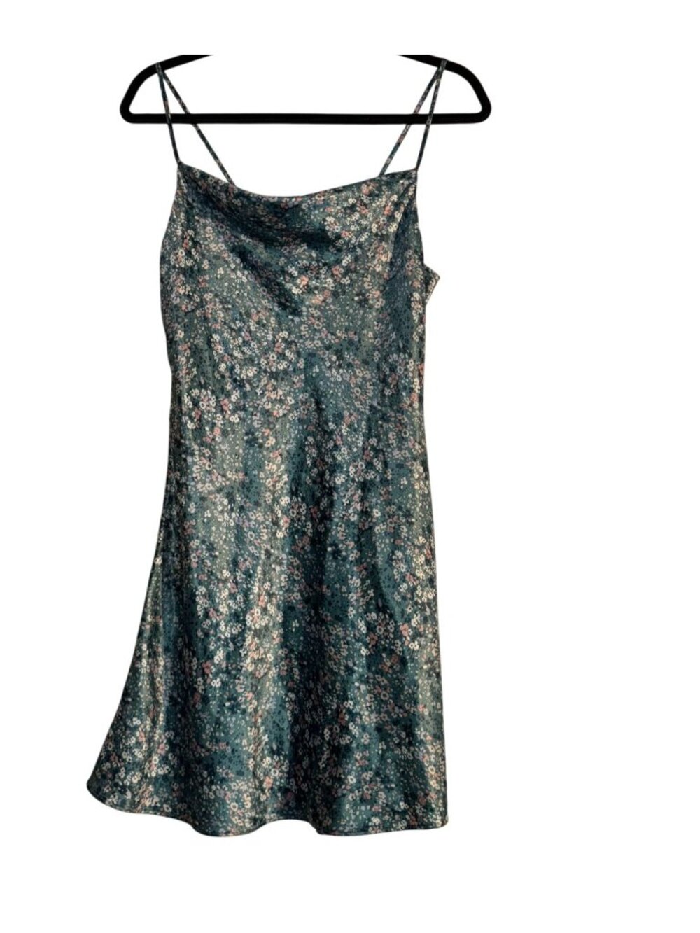 Lola Grace Sleeveless Floral Print Satin Slip Dress S